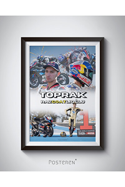 POSTEREN Toprak Razatlıoğlu Dünya Şampiyonu Çerçeveli Poster Tablo RazGOATlıo...