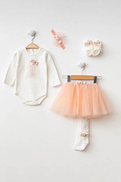Petite Ponpon Baby Baby Girl Pearl 1 Year Old Birthday Party Outfit Tutu Skirt/Dress Set