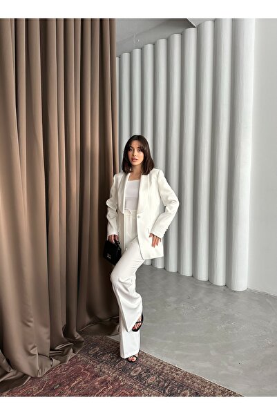 Vuntal BUTİK Satin shawl collar double suit Blazer