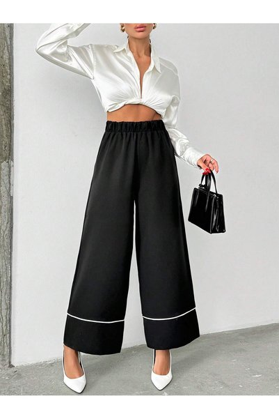 Moda ZR WOMEN'S WAIST COLLAR RUBBER RUBBER PANT