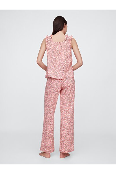 GAP Kadın Çiçek Desenli Desenli Poplin Pijama Altı