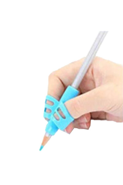 Choice 2pcs light blue grip 2/4Pcs Children Writing Pencil Pen Holder Student Learning Practice Silicone Pe