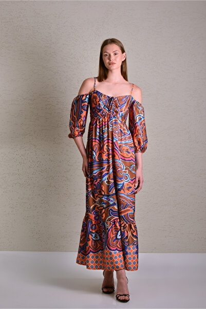 KASHA 24YE150 DESENLİ ELBİSE