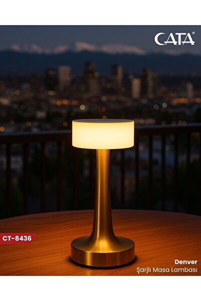 Cata CT-8436-DENVER ŞARJLI DİM EDİLEBİLİR DOKUNMATİK MASA LAMBASI