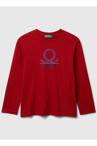 Benetton με τύπωμα Κόκκινο μπλουζάκι για αγόρι 3I1XC10Q3