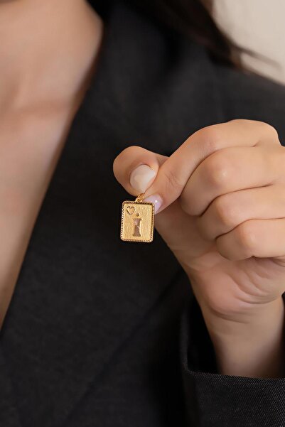 Bayar Gold 14 Ayar Altın İ Harf Kalpli Kolye Ucu