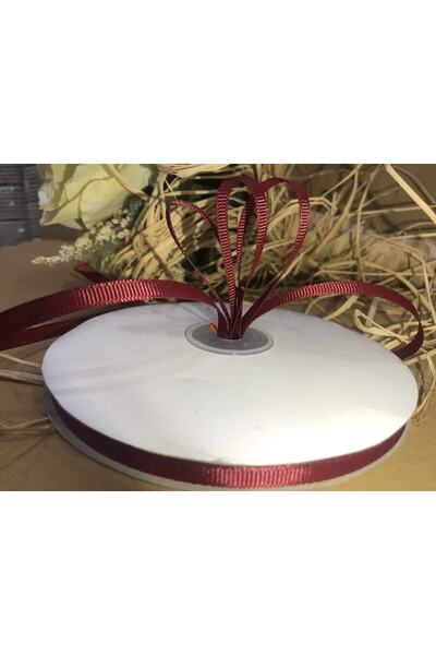 Deniz Party Store Κορδέλα Grosgrain Μπορντό 6 mm (50 Yards) 45 Μέτρα