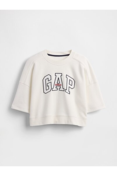 GAP Kadın Kırık Beyaz VintageSoft Oversized Sweatshirt