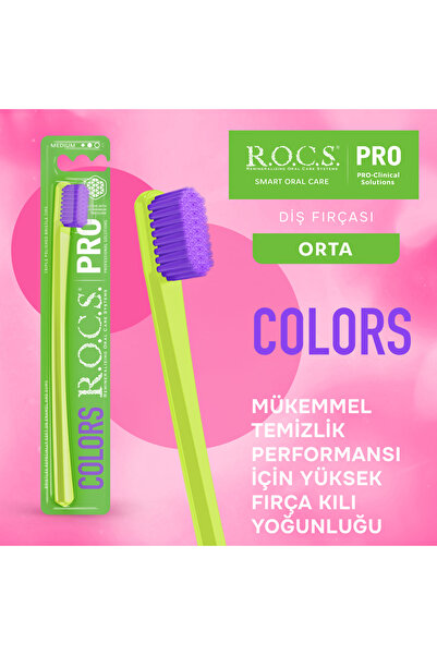 R.O.C.S. R.O.C.S. PRO Colors 5940 Diş Fırçası - Orta Sert YEŞİL
