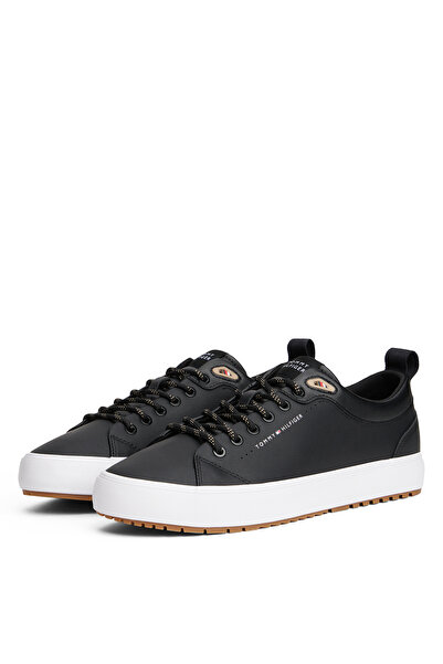 Tommy Hilfiger Siyah Erkek Günlük Ayakkabı TH HI VULC CORE LOW CLEAT LTH