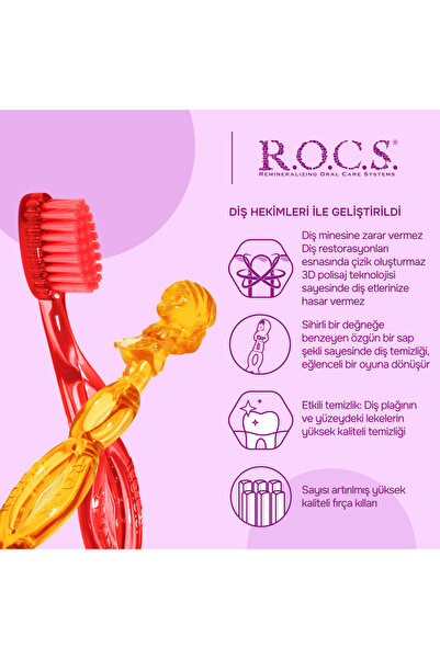 R.O.C.S. Rocs Kıds 3-7 Yaş Diş Fırçası - Mor Renk
