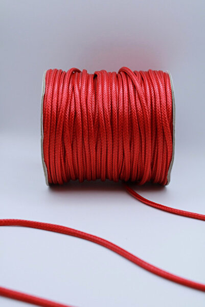 LA TINY AKSESUAR 3mm Red Korean Cord - Jewelry, Bracelet, and Craft Material (Thick) -5 Meters