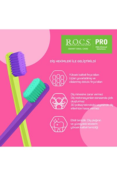 R.O.C.S. R.O.C.S. PRO Colors 5940 Diş Fırçası - Orta Sert YEŞİL