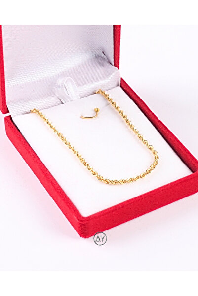 AY MÜCEVHER 3 GR 14 Ayar Altın Halat Zincir - Garanti Belgesi ve Işıklı Kutu