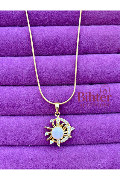 Bİ BONCUK 316L Çelik Opal Taşlı Güneş & Ay Uyum Kolyesi – Anlamlı Zarif Özel ...