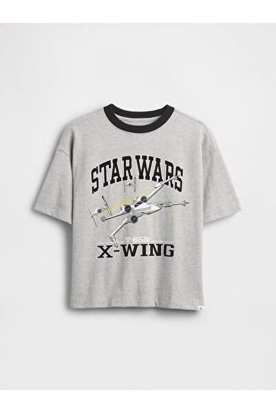 GAP Erkek Çocuk Gri Star Wars Grafik T-Shirt