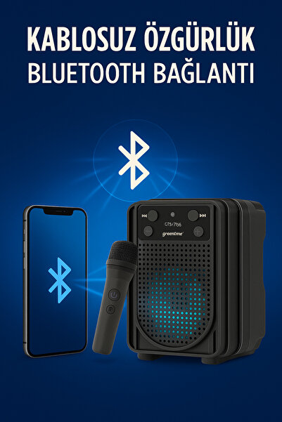 Zineets Işıklı Yüksek Ses Party Box Bluetooth Hoparlör Taşınabilir Şarjlı Ses Sistemi Kablosuz Karaoke Mic