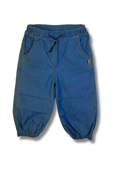 Zeyland Unisex Çocuk Denim Kargo Pantolon - İndigo