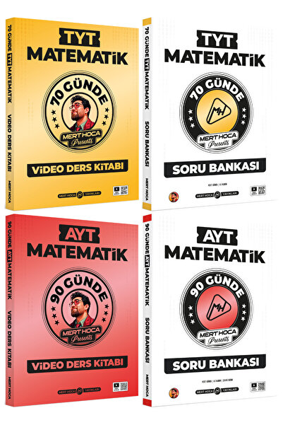 Mert Hoca Yayınları Mert Hoca 2026 70 Günde & 90 Günde Matematik TYT - AYT Video Ders Kitabı ve Soru Bankası Seti