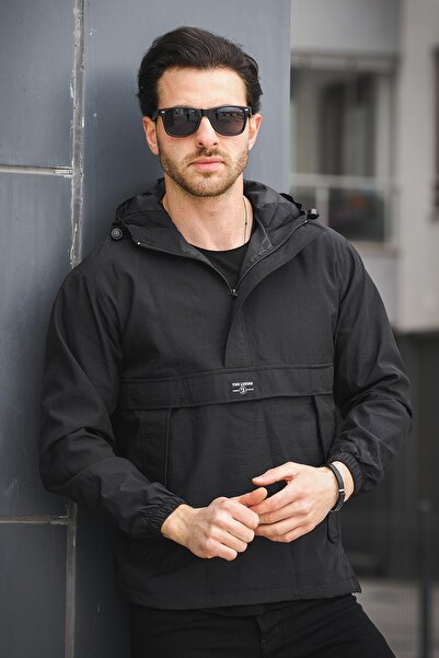 Oksit Bl 677 Напівдовгий водонепроникний чоловічий дощовик з кишенями та блискавкою