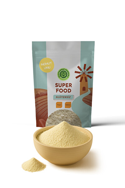 GLUTENSİZ FABRİKA Glütensiz Kepekli Çiğ Nohut Unu 1 Kg