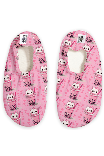 Ella Bonna Unisex Baby and Kids Sea Shoes, Pool Booties and Pink Bubble Tea