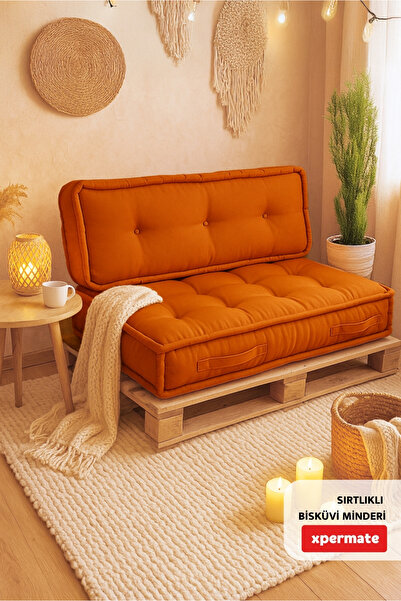 XPERMATE Biscuit Floor Cushion Honeycomb Front Pallet Top Cushion Bench and Garden Cushion 60X120X14 cm Tile