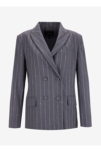 Fabrika Gri - Beyaz Kadın Blazer F5WL-CKT0133