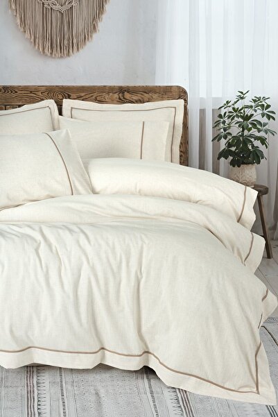 Cotton Box Set cuvertură de pilota dublă cu benzi însoțite de cafea