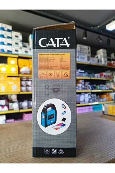 Cata Ct-9955 Hazar Şarjlı Güneş Enerjili El Feneri (beyaz Işık)