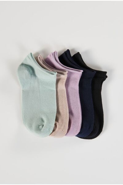 Forwena 5-пакет водни зелени, бежови, лилави, тъмносини и черни модални безше...