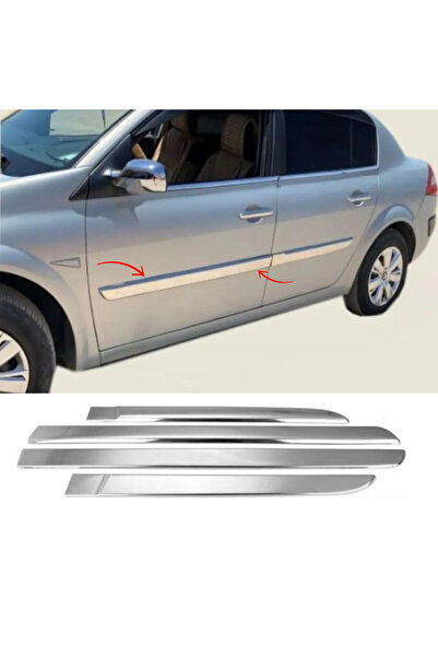 Genel Markalar Renault Megane 2 Krom Yan Kapı Çıtası 4 Parça 2002-2009 Arası ...