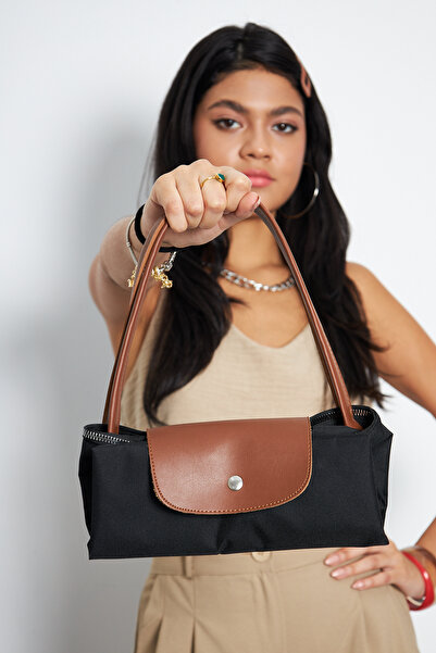 Madame Складана сумка на блискавці великого розміру для жінок, чорна