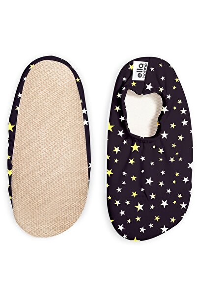 Ella Bonna Kaydırmaz Taban Unisex Bebek Çocuk Deniz Ayakkabısı Havuz Patiği Sarı Yıldızlar