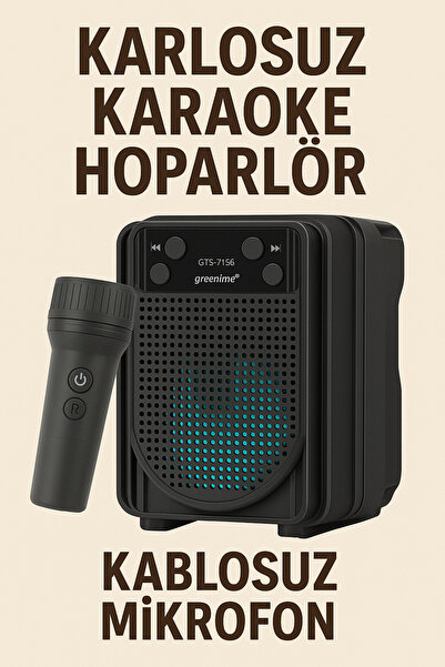 Zineets Işıklı Yüksek Ses Party Box Bluetooth Hoparlör Taşınabilir Şarjlı Ses Sistemi Kablosuz Karaoke Mic
