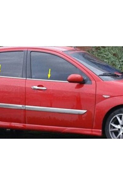 TRDENSA Ford Focus 1998-1999-2000-2001-2002-2003-2004 Krom Cam Çıtası 4 Parça...