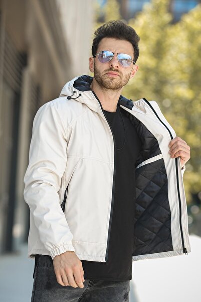 Oksit Jestad Su İtici Kapüşonlu Slim Fit Erkek Mont