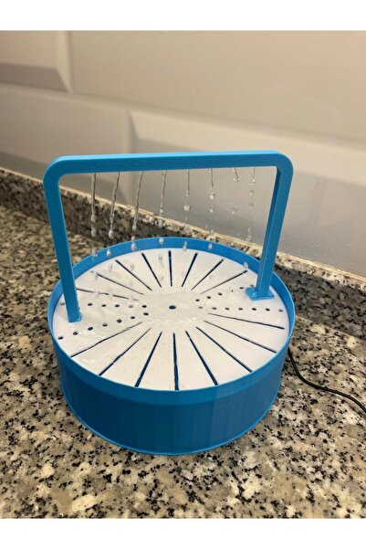 KUS Otomatik Kuş Banyosu - Açık Mavi - Muhabbet/Sultan Papağanı Boyutu Kuşlara Uygun