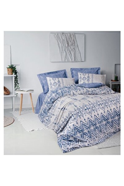 Cotton Box Set cuvertură de pilota dublă etnică Cleo Blue