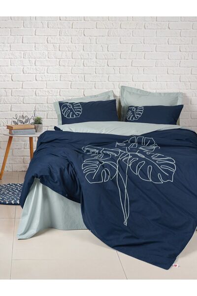Cotton Box Brode Serisi Çift Kişilik Nevresim Takımı Silva Mint