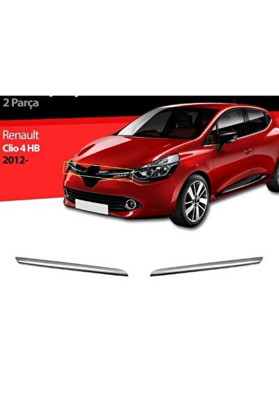 TRDENSA Renault Clio-4 2012-2019 Krom Ön Panjur 2 Parça Paslanmaz Çelik