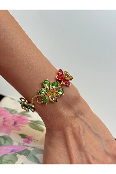 YOUES JEWELRY 316l Çelik Idyllia Renkli Taşlı Kadın Bileklik