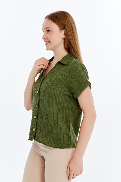 Maison La Femme Cămașă cu mânecă scurtă din in