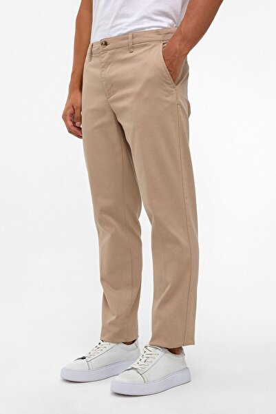 SÜVARİ Bej Regular Armürlü Pantolon