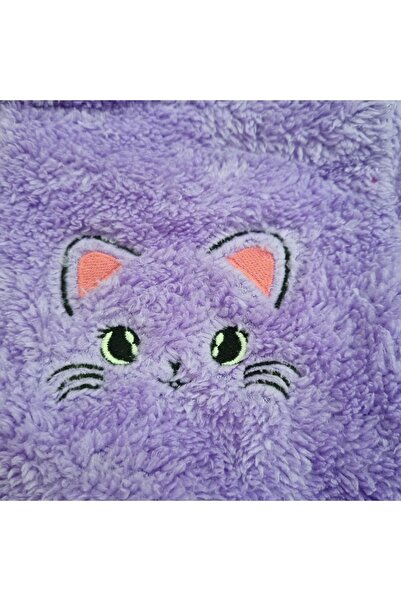 Uğur bebe Girl's Purple Welsoft Plush Hooded Zippered Sweatshirt Jacket – Winter Warm Coat