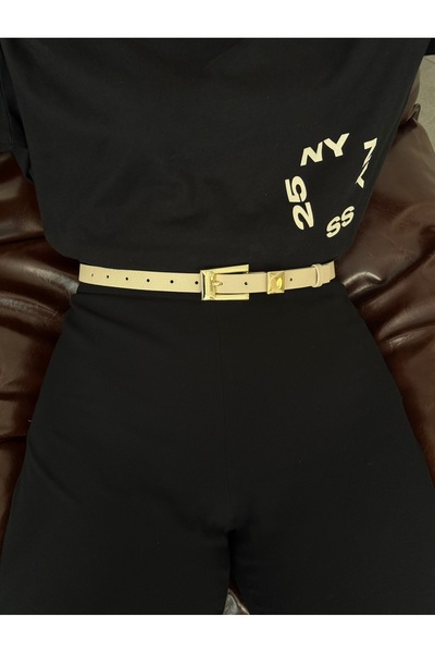 LİA KEMER Classic Team Buckle Gold Belt, Jacket Belt, Pants Belt, Casual Belt