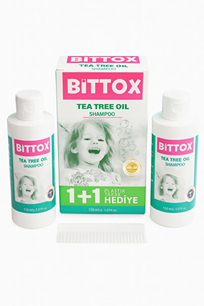 Bittox Saç Biti Spreyi Ilacı 100 ml Çay Ağacı Yağı Baş Biti Şampuanı 150 ml Çelik Tarak Hediye X 3 Adet