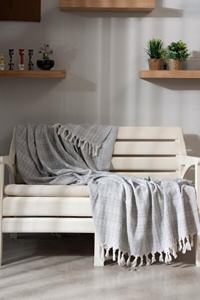 VAROL Diamond series - Natural Peshtemal Pique Bedspread 100% Cotton