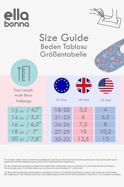 Ella Bonna Kaydırmaz Taban, Unisex Bebek, Çocuk Deniz Ayakkabısı, Havuz Patiği, Deniz Yıldızı