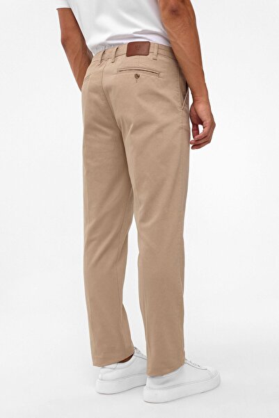 SÜVARİ Bej Regular Armürlü Pantolon